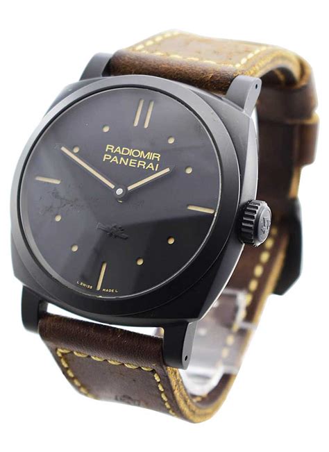 panerai pam00577|Panerai Radiomir 1940 3 Days Ceramica Black Dial .